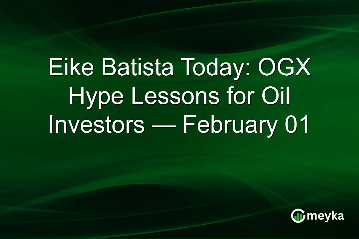 Eike Batista Today: OGX Hype Lessons for Oil Investors — February 01