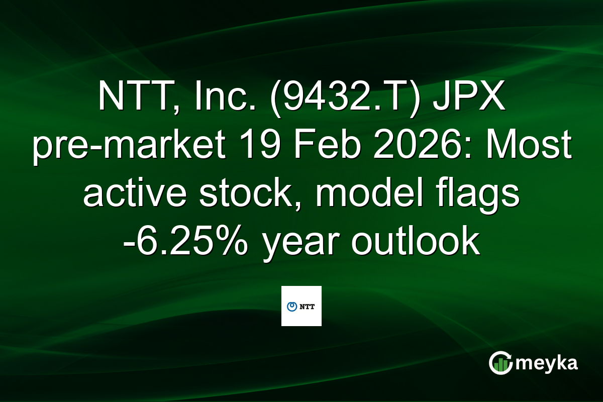 NTT, Inc. (9432.T) JPX pre-market 19 Feb 2026: Most active stock, model flags -6.25% year outlook