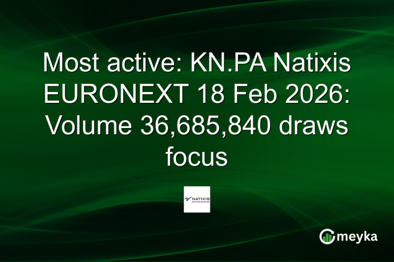 Most active: KN.PA Natixis EURONEXT 18 Feb 2026: Volume 36,685,840 draws focus