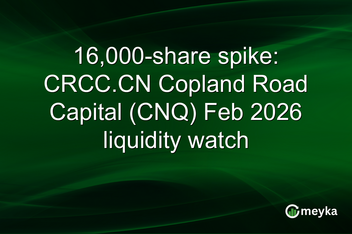 16,000-share spike: CRCC.CN Copland Road Capital (CNQ) Feb 2026 liquidity watch