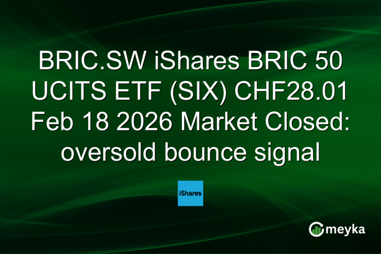 BRIC.SW iShares BRIC 50 UCITS ETF (SIX) CHF28.01 Feb 18 2026 Market Closed: oversold bounce signal