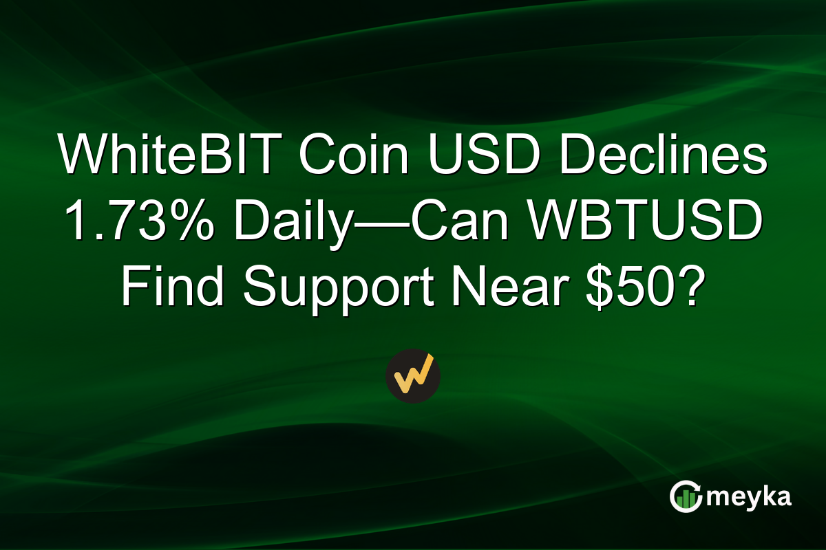 WhiteBIT Coin USD Declines 1.73% Daily—Can WBTUSD Find Support Near $50?