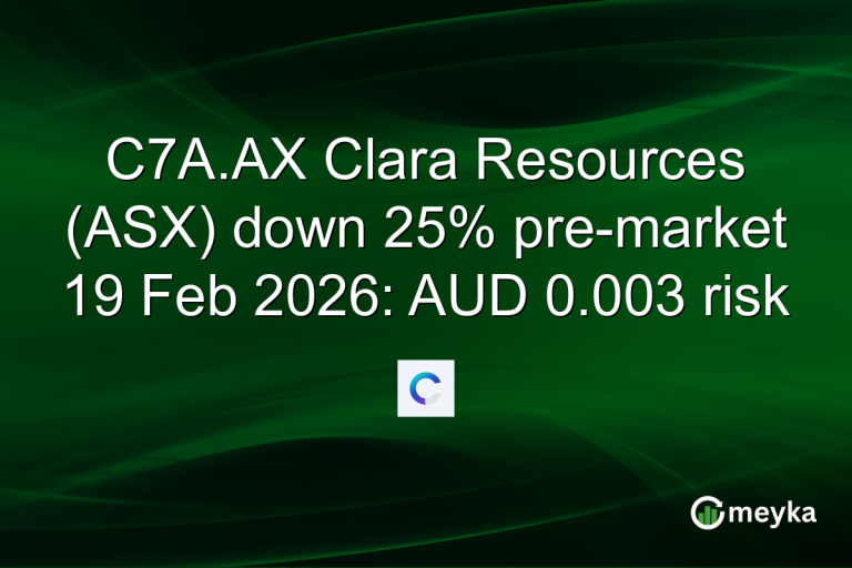 C7A.AX Clara Resources (ASX) down 25% pre-market 19 Feb 2026: AUD 0.003 risk