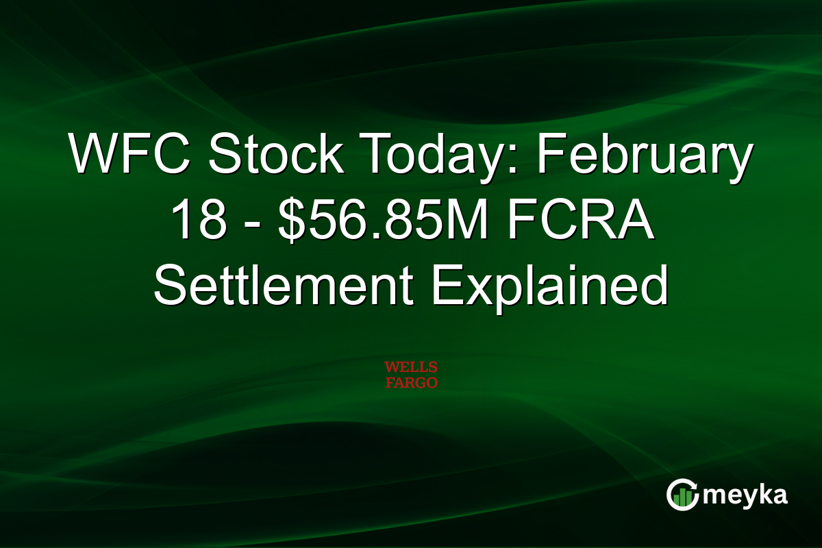 WFC Stock Today: February 18 - $56.85M FCRA Settlement Explained