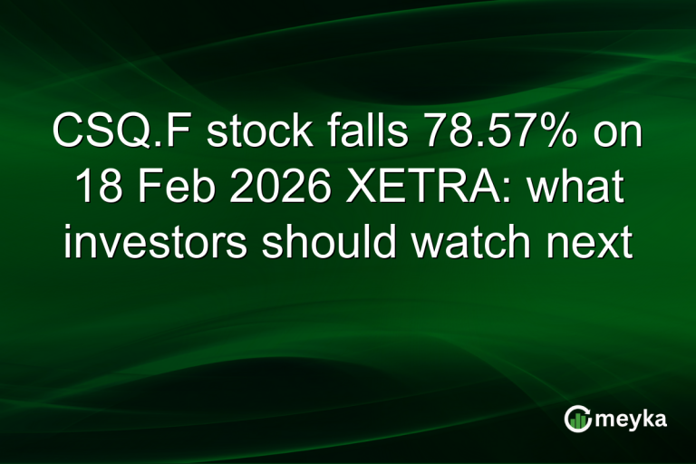 CSQ.F stock falls 78.57% on 18 Feb 2026 XETRA: what investors should watch next