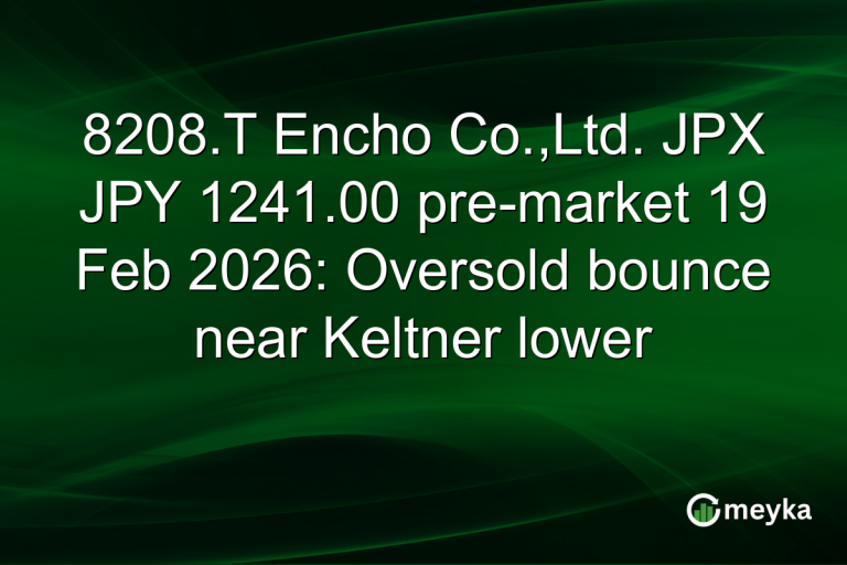 8208.T Encho Co.,Ltd. JPX JPY 1241.00 pre-market 19 Feb 2026: Oversold bounce near Keltner lower