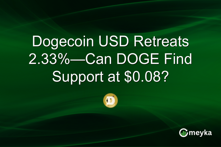 Dogecoin USD Retreats 2.33%—Can DOGE Find Support at $0.08?