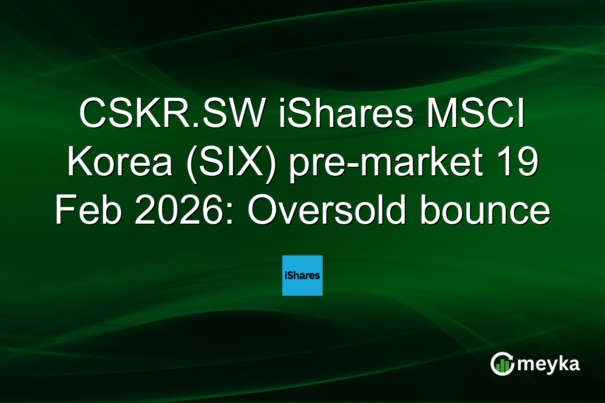 CSKR.SW iShares MSCI Korea (SIX) pre-market 19 Feb 2026: Oversold bounce