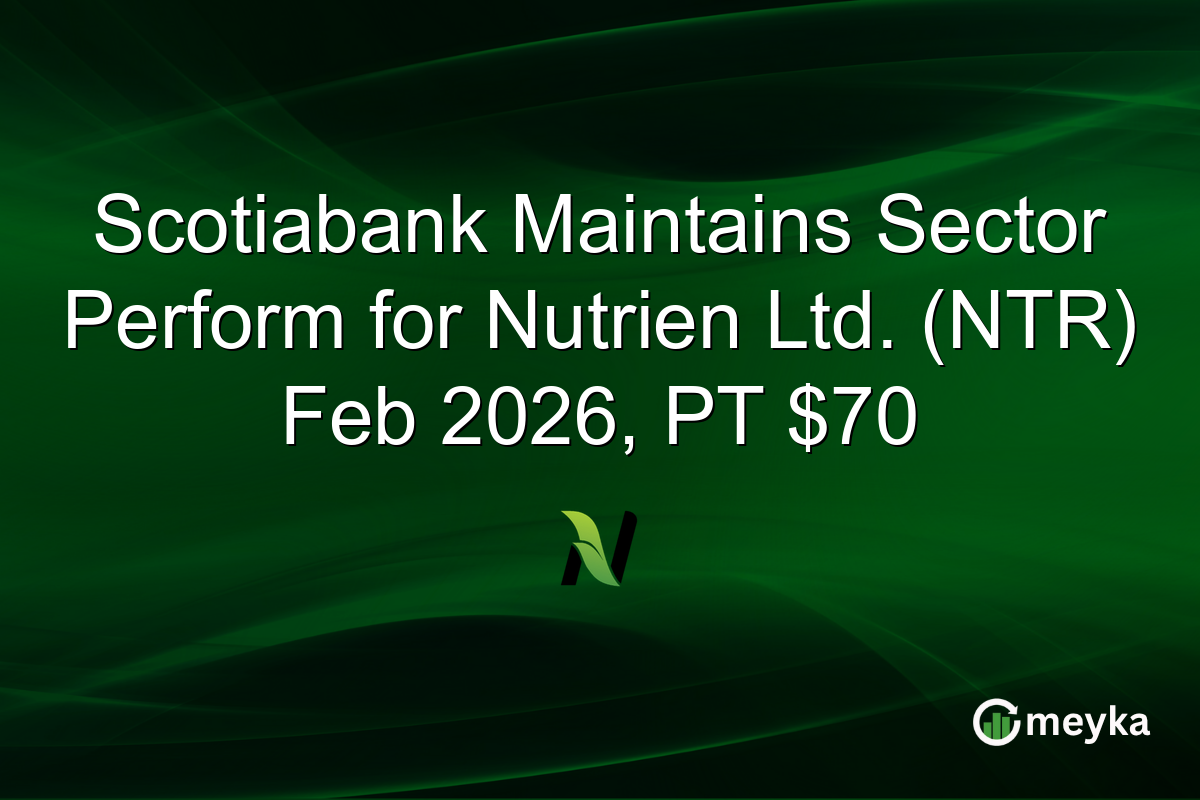Scotiabank Maintains Sector Perform for Nutrien Ltd. (NTR) Feb 2026, PT $70