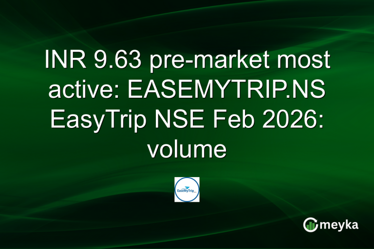 INR 9.63 pre-market most active: EASEMYTRIP.NS EasyTrip NSE Feb 2026: volume