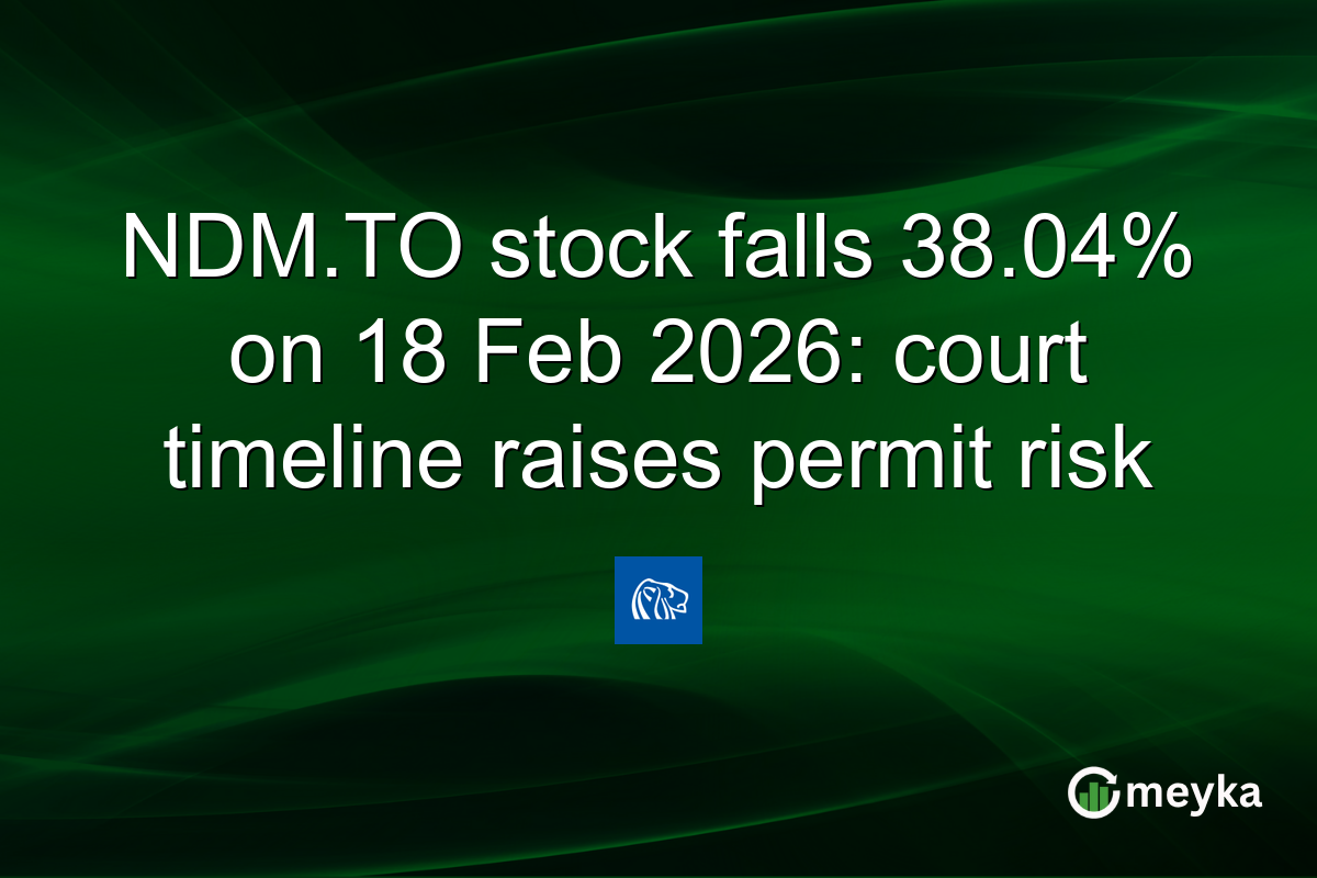 NDM.TO stock falls 38.04% on 18 Feb 2026: court timeline raises permit risk