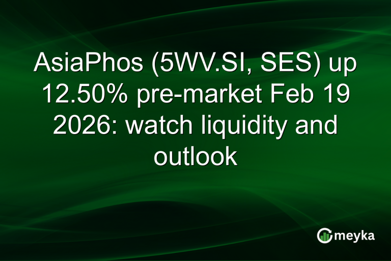 AsiaPhos (5WV.SI, SES) up 12.50% pre-market Feb 19 2026: watch liquidity and outlook
