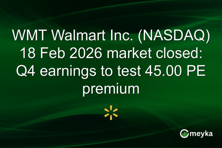 WMT Walmart Inc. (NASDAQ) 18 Feb 2026 market closed: Q4 earnings to test 45.00 PE premium