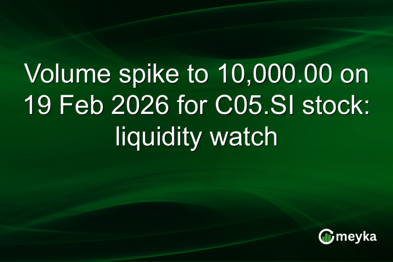 Volume spike to 10,000.00 on 19 Feb 2026 for C05.SI stock: liquidity watch