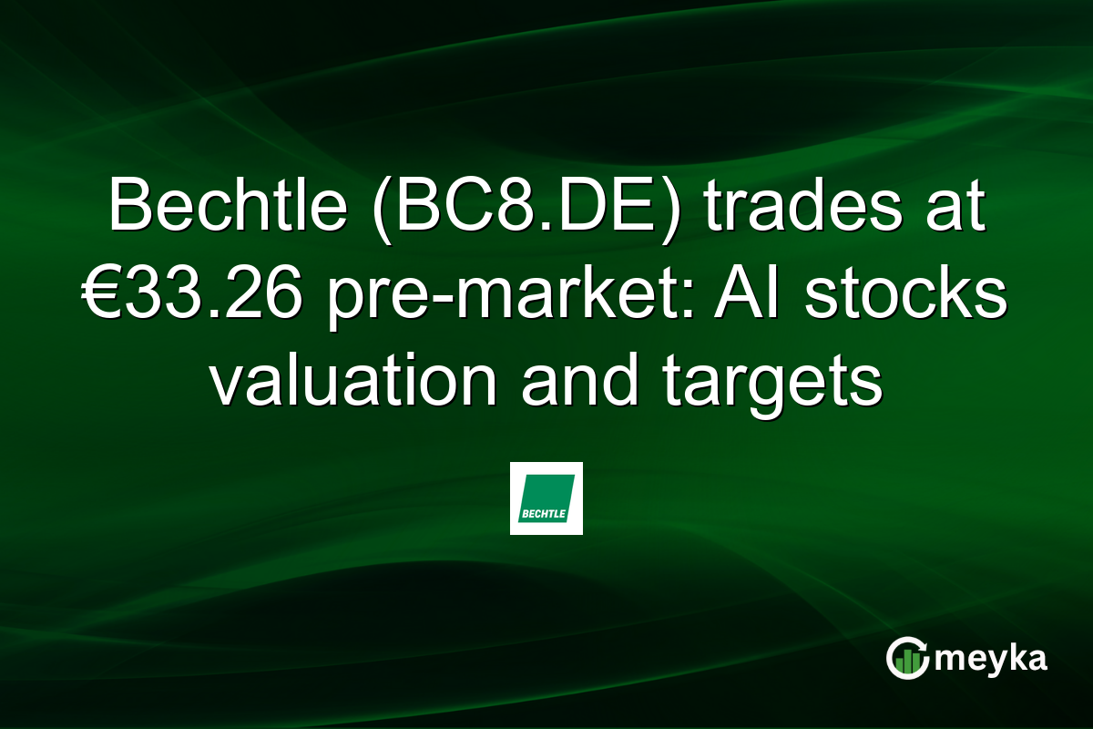 Bechtle (BC8.DE) trades at €33.26 pre-market: AI stocks valuation and targets