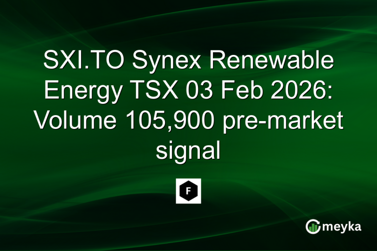 SXI.TO Synex Renewable Energy TSX 03 Feb 2026: Volume 105,900 pre-market signal