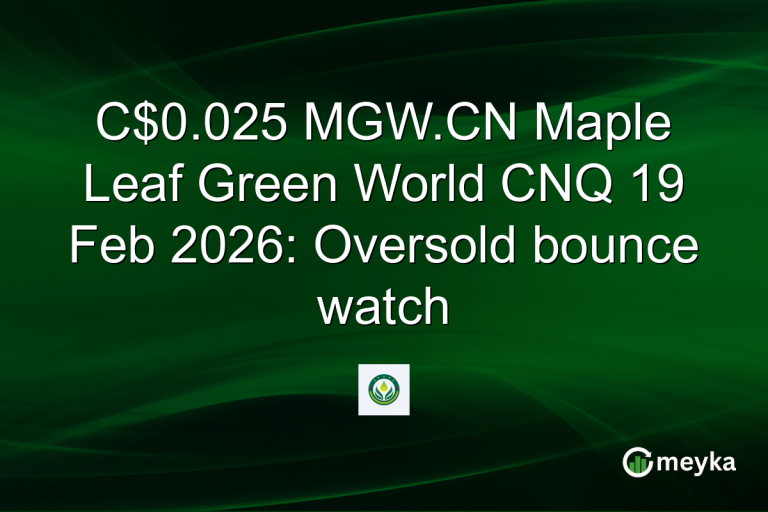 C$0.025 MGW.CN Maple Leaf Green World CNQ 19 Feb 2026: Oversold bounce watch