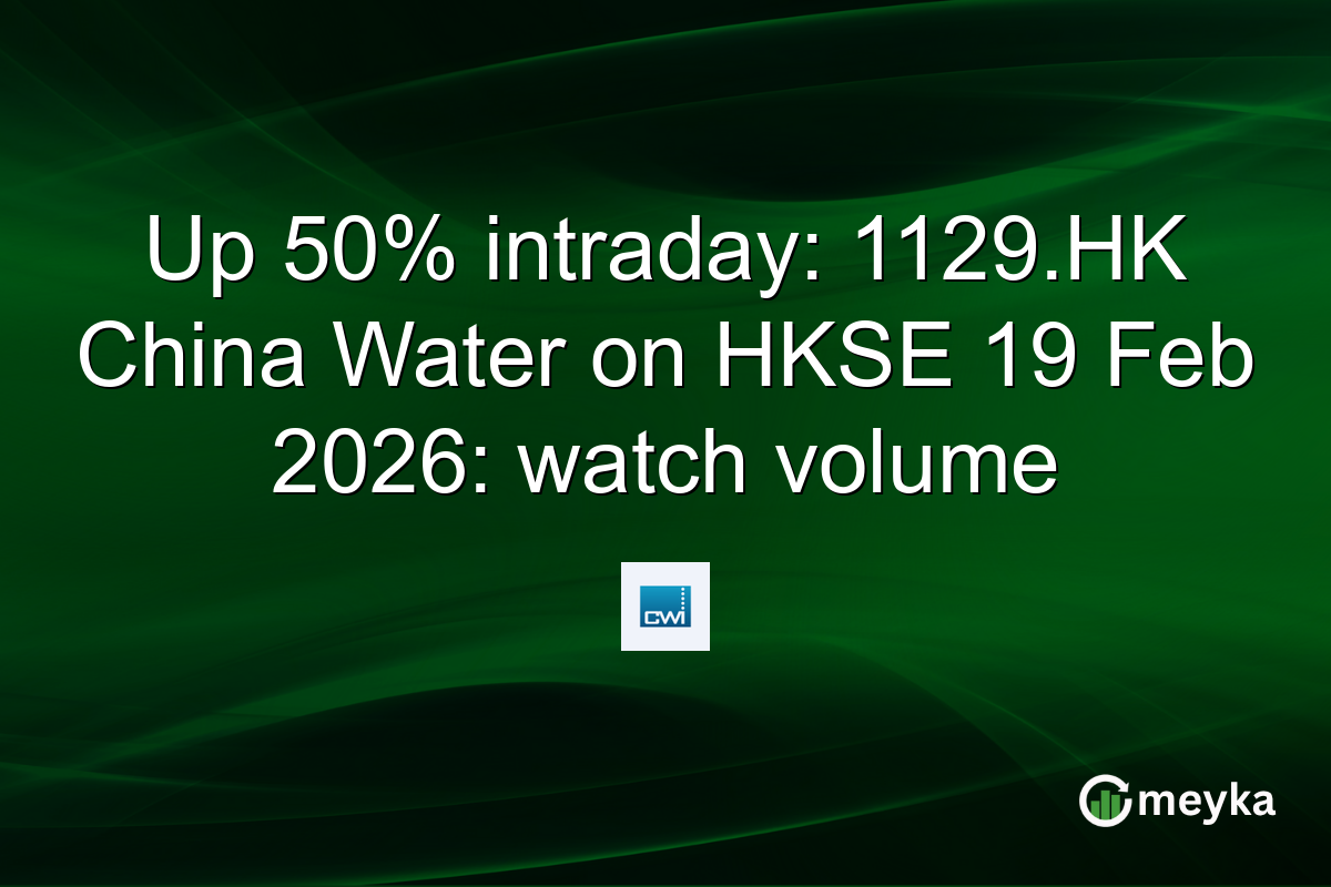 Up 50% intraday: 1129.HK China Water on HKSE 19 Feb 2026: watch volume