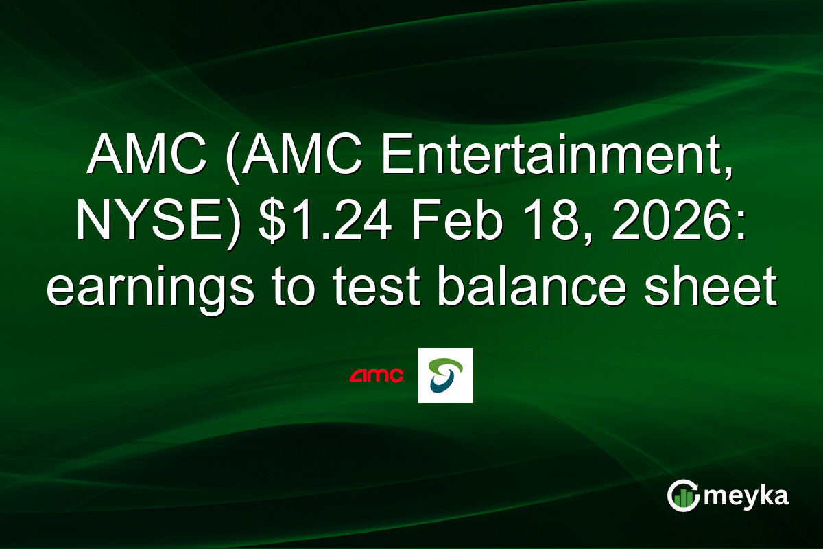 AMC (AMC Entertainment, NYSE) $1.24 Feb 18, 2026: earnings to test balance sheet