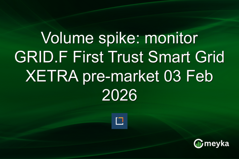 Volume spike: monitor GRID.F First Trust Smart Grid XETRA pre-market 03 Feb 2026