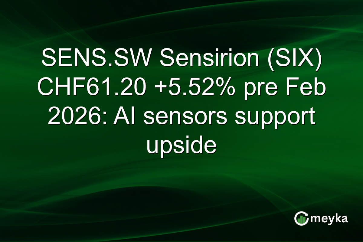SENS.SW Sensirion (SIX) CHF61.20 +5.52% pre Feb 2026: AI sensors support upside