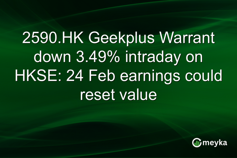 2590.HK Geekplus Warrant down 3.49% intraday on HKSE: 24 Feb earnings could reset value