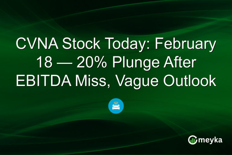CVNA Stock Today: February 18 — 20% Plunge After EBITDA Miss, Vague Outlook