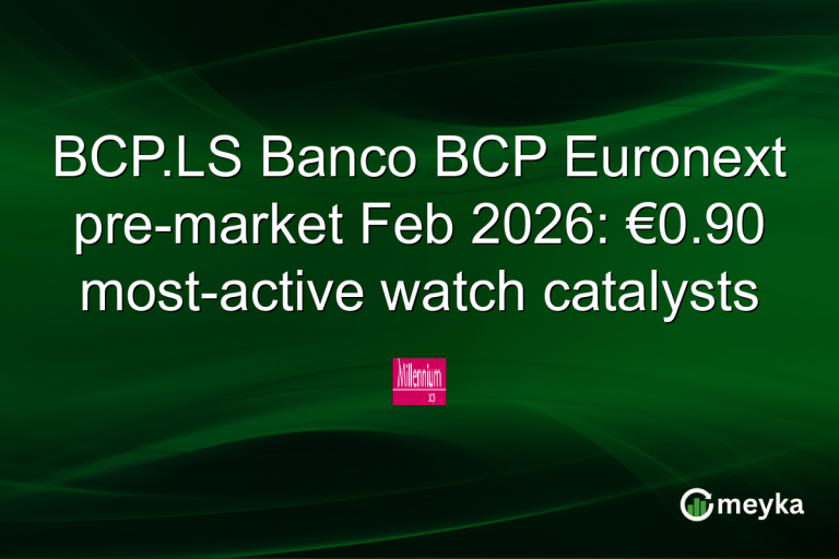 BCP.LS Banco BCP Euronext pre-market Feb 2026: €0.90 most-active watch catalysts
