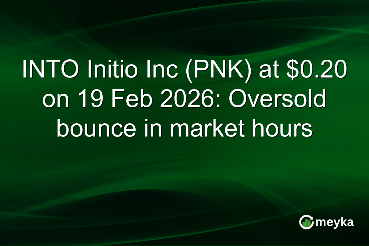 INTO Initio Inc (PNK) at $0.20 on 19 Feb 2026: Oversold bounce in market hours