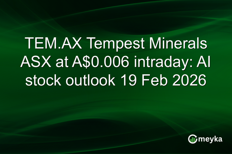 TEM.AX Tempest Minerals ASX at A$0.006 intraday: AI stock outlook 19 Feb 2026