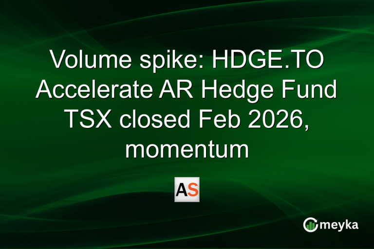 Volume spike: HDGE.TO Accelerate AR Hedge Fund TSX closed Feb 2026, momentum