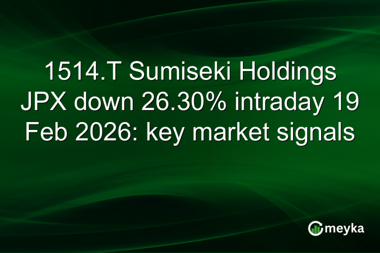 1514.T Sumiseki Holdings JPX down 26.30% intraday 19 Feb 2026: key market signals