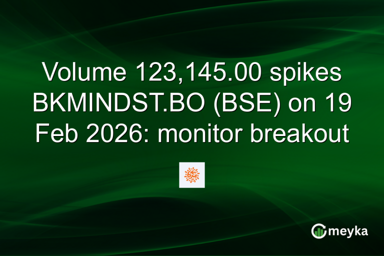Volume 123,145.00 spikes BKMINDST.BO (BSE) on 19 Feb 2026: monitor breakout