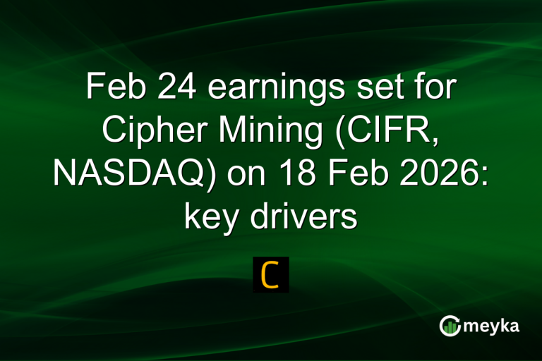 Feb 24 earnings set for Cipher Mining (CIFR, NASDAQ) on 18 Feb 2026: key drivers