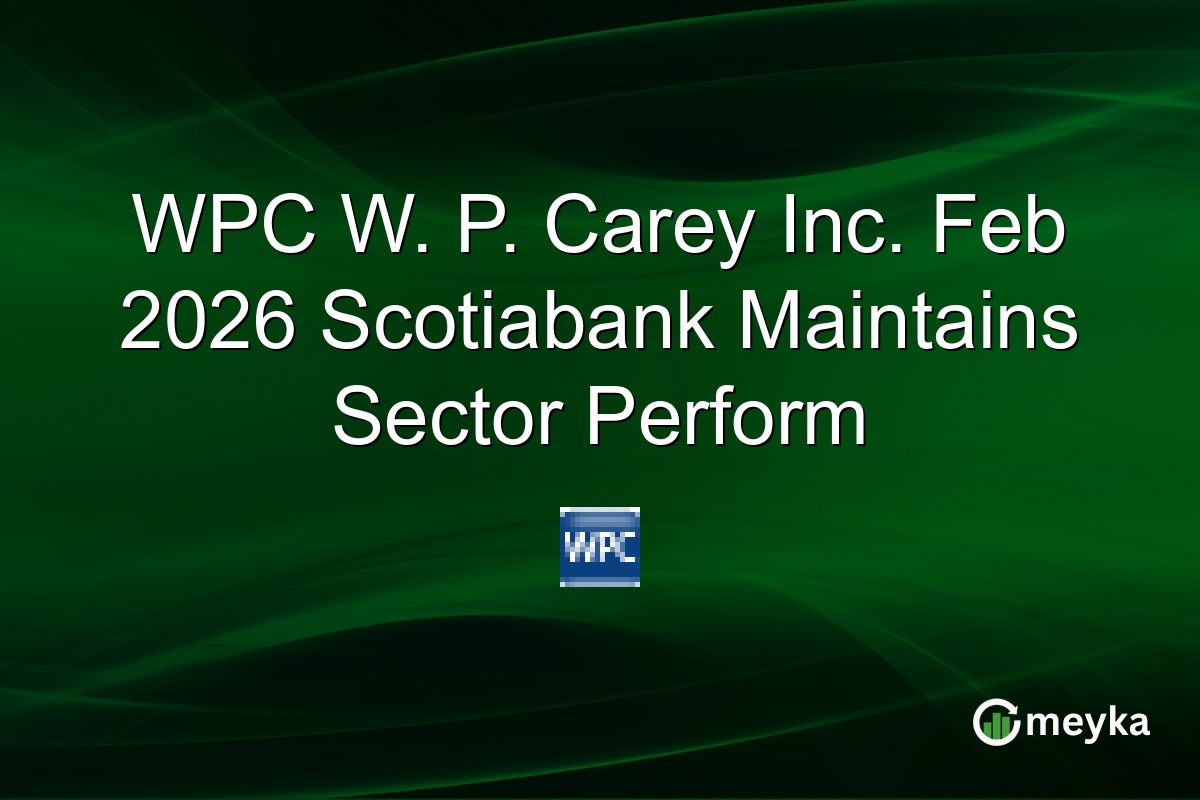 WPC W. P. Carey Inc. Feb 2026 Scotiabank Maintains Sector Perform