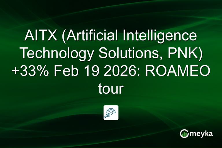 AITX (Artificial Intelligence Technology Solutions, PNK) +33% Feb 19 2026: ROAMEO tour