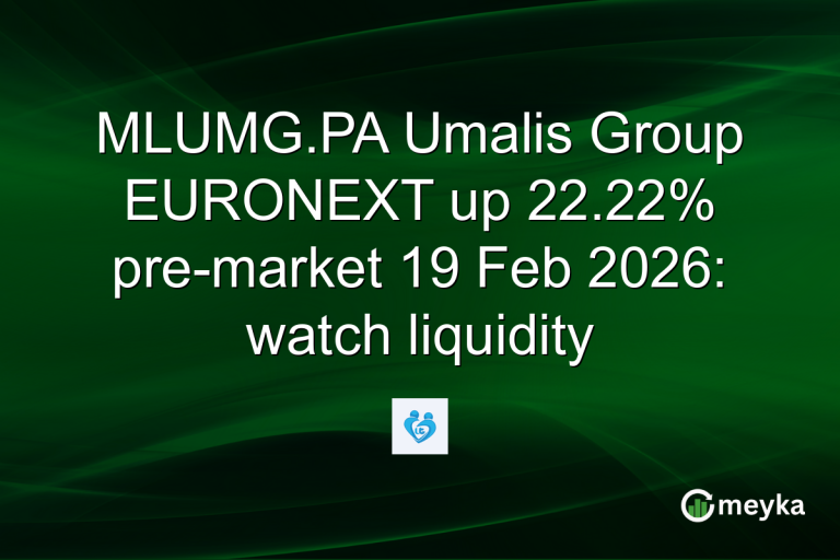 MLUMG.PA Umalis Group EURONEXT up 22.22% pre-market 19 Feb 2026: watch liquidity
