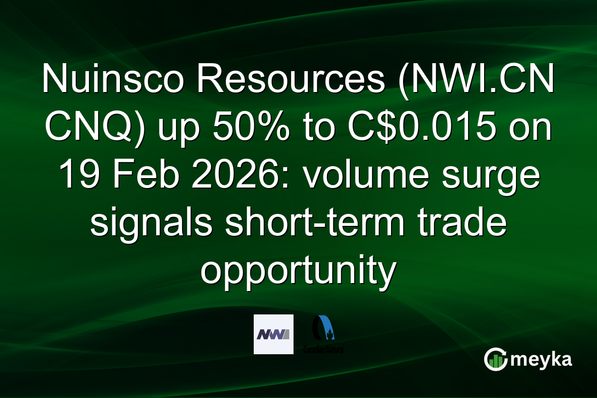 Nuinsco Resources (NWI.CN CNQ) up 50% to C$0.015 on 19 Feb 2026: volume surge signals short-term trade opportunity