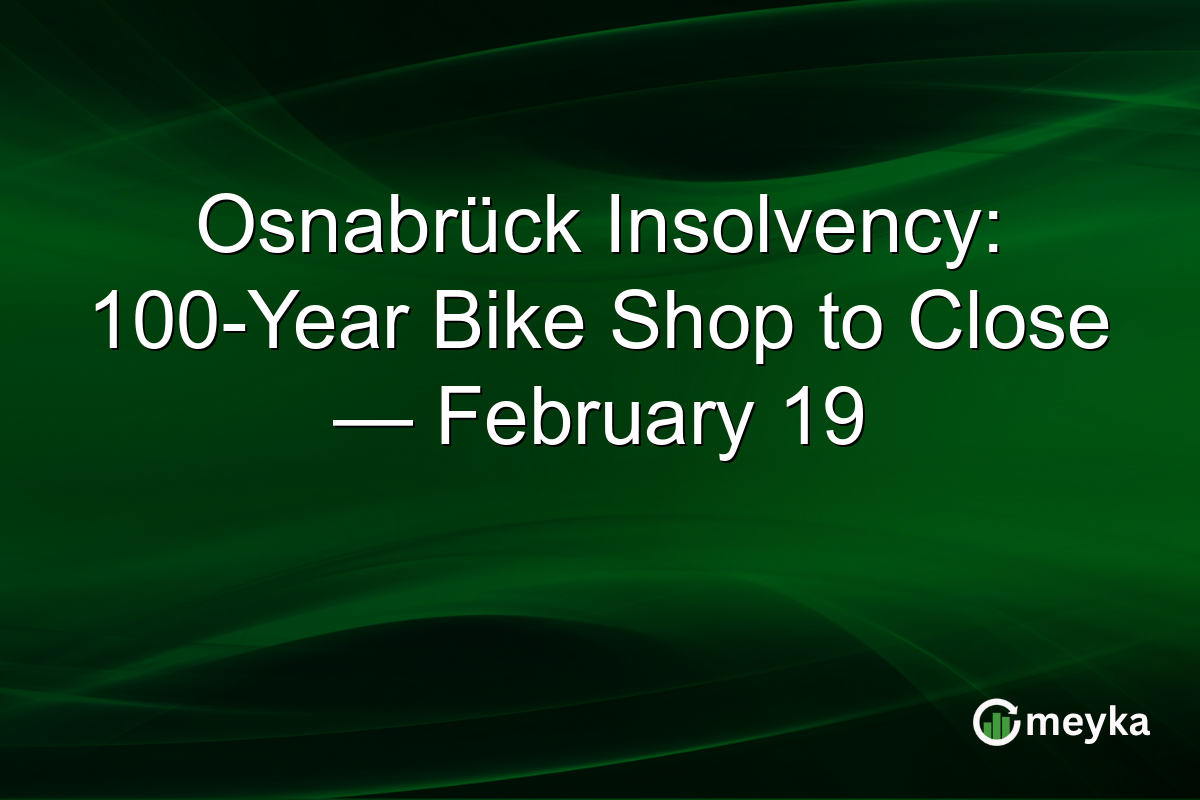 Osnabrück Insolvency: 100-Year Bike Shop to Close — February 19