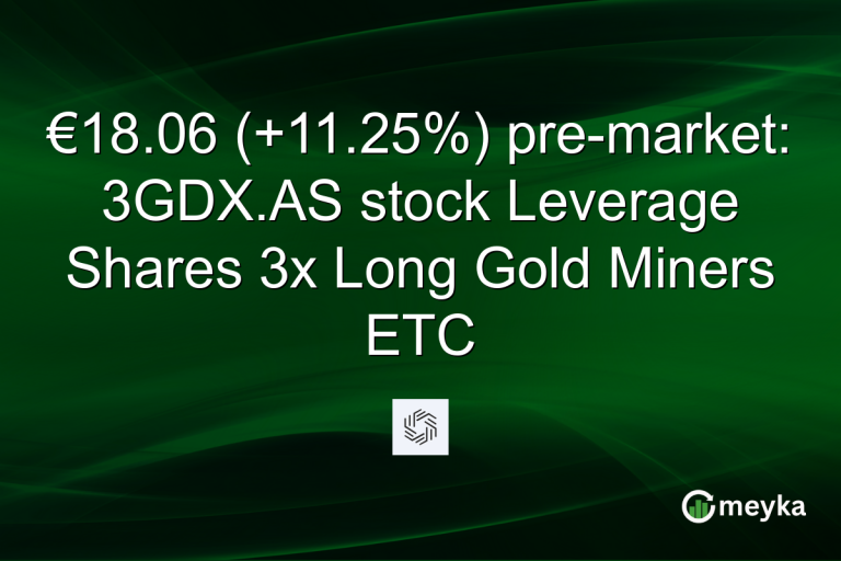 €18.06 (+11.25%) pre-market: 3GDX.AS stock Leverage Shares 3x Long Gold Miners ETC