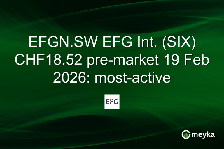 EFGN.SW EFG Int. (SIX) CHF18.52 pre-market 19 Feb 2026: most-active