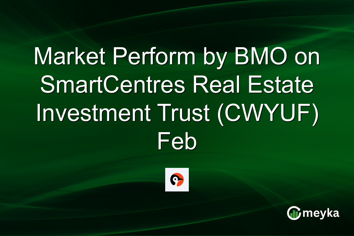 Market Perform by BMO on SmartCentres Real Estate Investment Trust (CWYUF) Feb