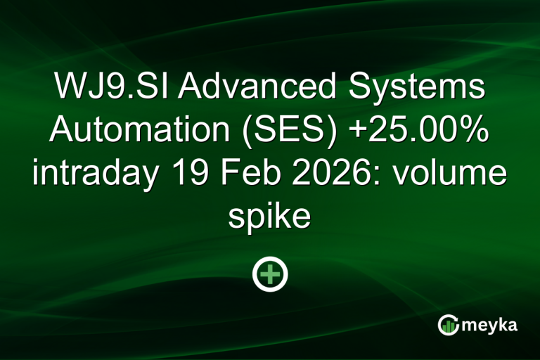 WJ9.SI Advanced Systems Automation (SES) +25.00% intraday 19 Feb 2026: volume spike