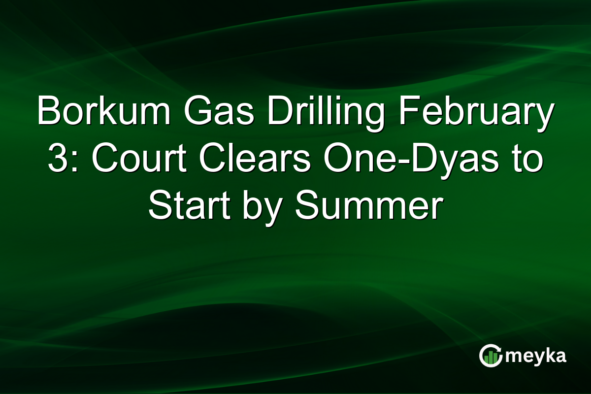 Borkum Gas Drilling February 3: Court Clears One-Dyas to Start by Summer