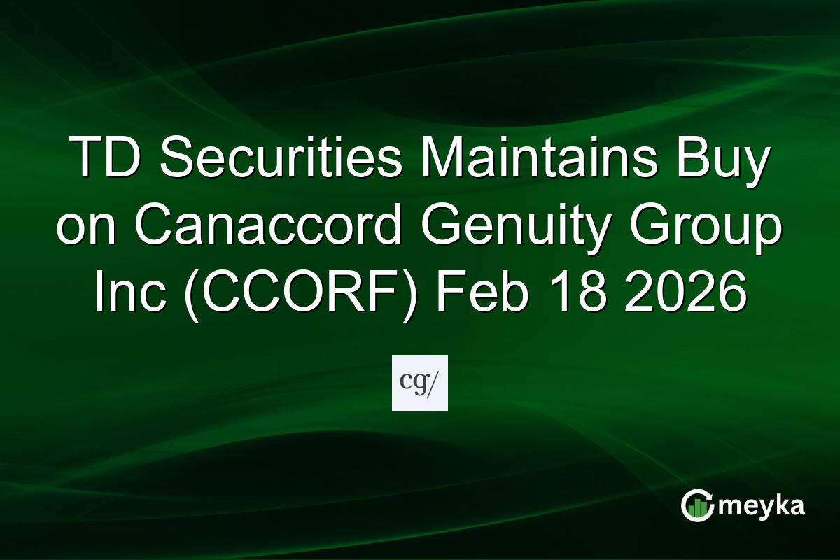 TD Securities Maintains Buy on Canaccord Genuity Group Inc (CCORF) Feb 18 2026