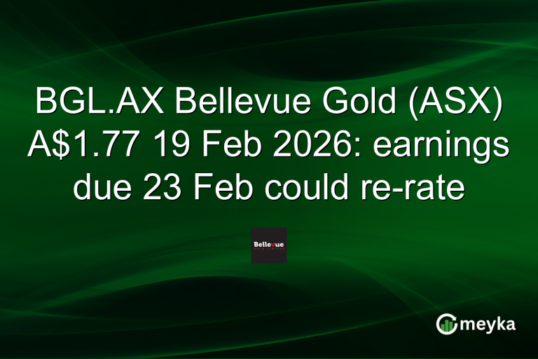 BGL.AX Bellevue Gold (ASX) A$1.77 19 Feb 2026: earnings due 23 Feb could re-rate