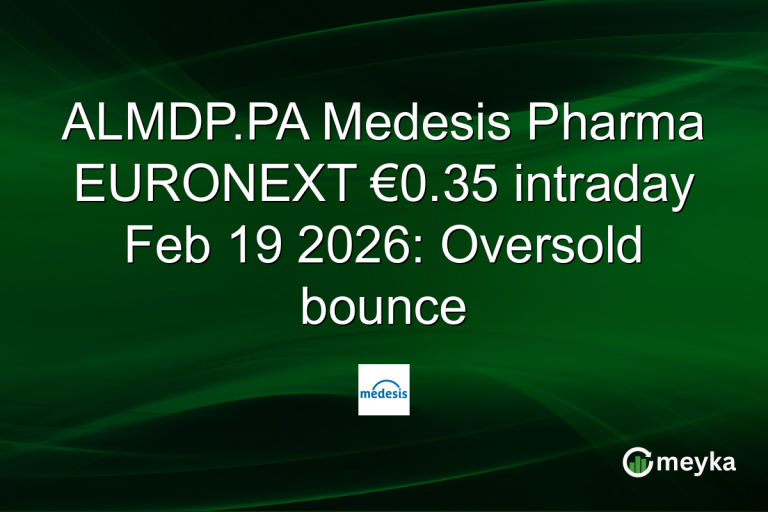 ALMDP.PA Medesis Pharma EURONEXT €0.35 intraday Feb 19 2026: Oversold bounce