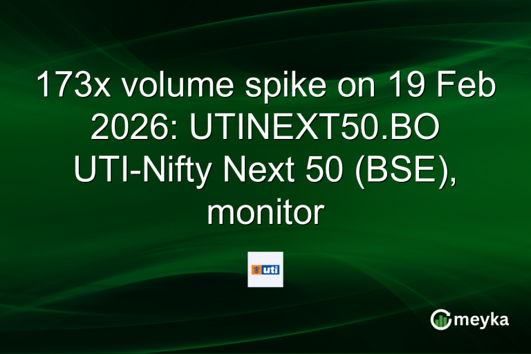 173x volume spike on 19 Feb 2026: UTINEXT50.BO UTI-Nifty Next 50 (BSE), monitor