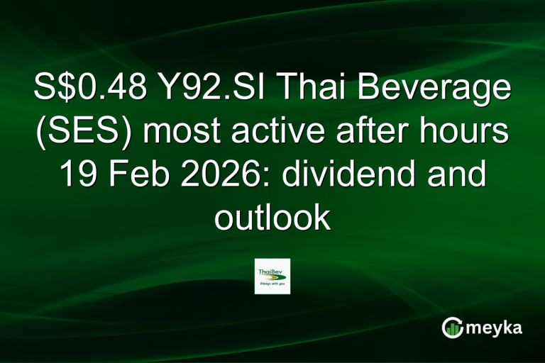 S$0.48 Y92.SI Thai Beverage (SES) most active after hours 19 Feb 2026: dividend and outlook