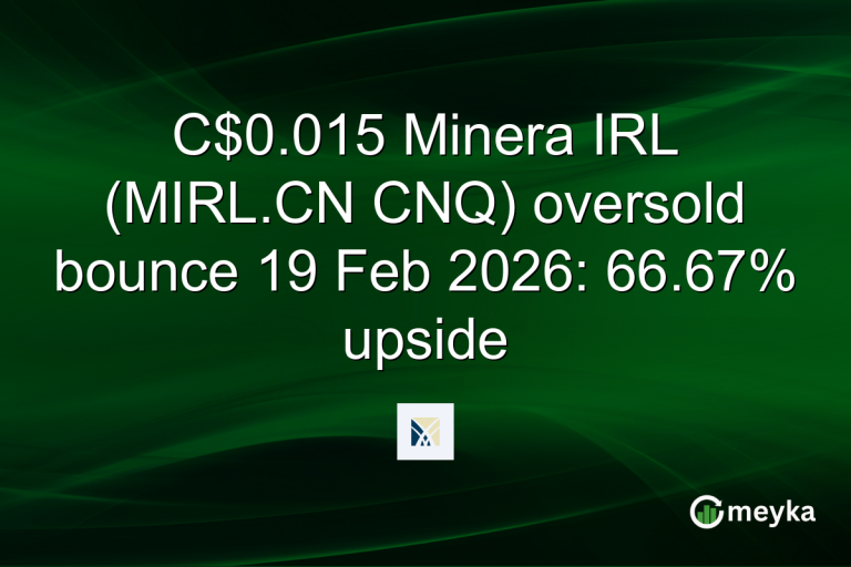 C$0.015 Minera IRL (MIRL.CN CNQ) oversold bounce 19 Feb 2026: 66.67% upside